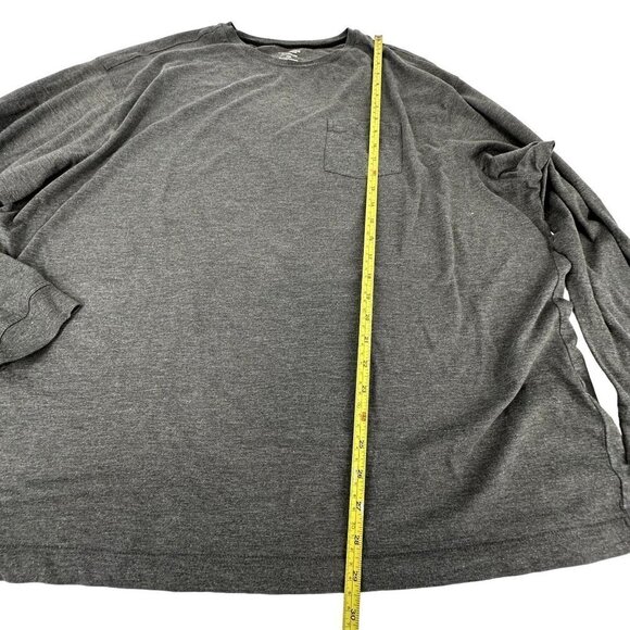 Roundtree & Yorke Softwashed Long Sleeve Front Pocket Crewneck T-Shirt Size 3XB - Picture 8 of 10
